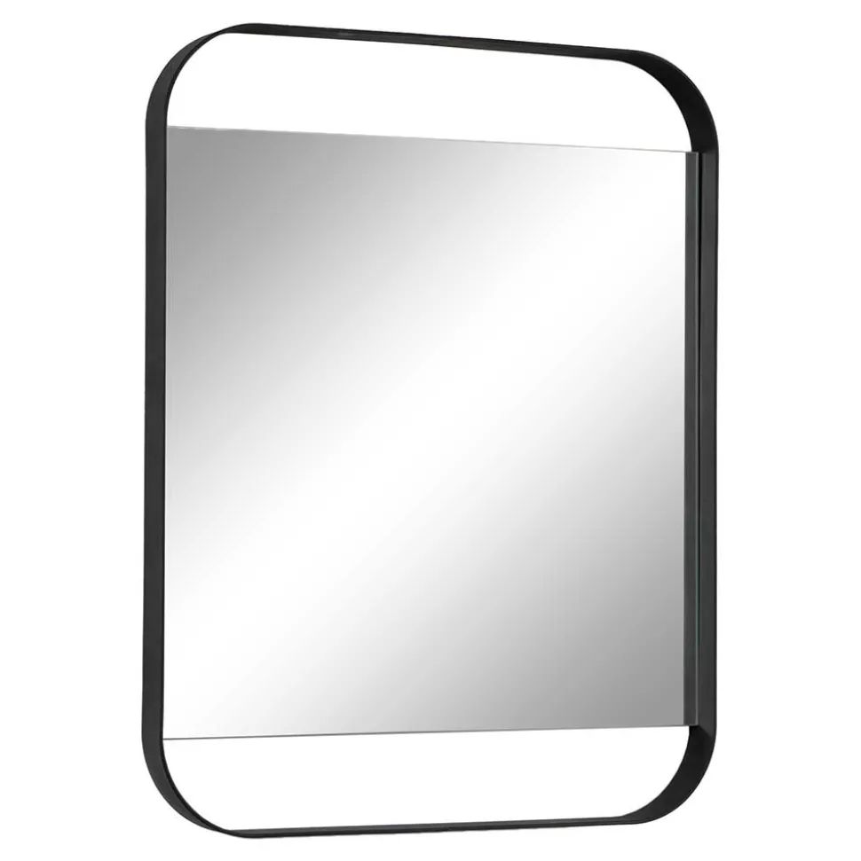 Wandspiegel in Schwarz aus Stahl - Wonbra