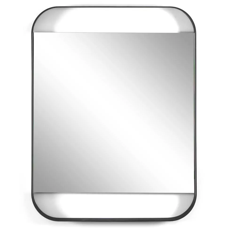Wandspiegel in Schwarz aus Stahl - Wonbra