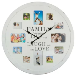 Wanduhr Family mit Platz für 12 Fotos - Bondo