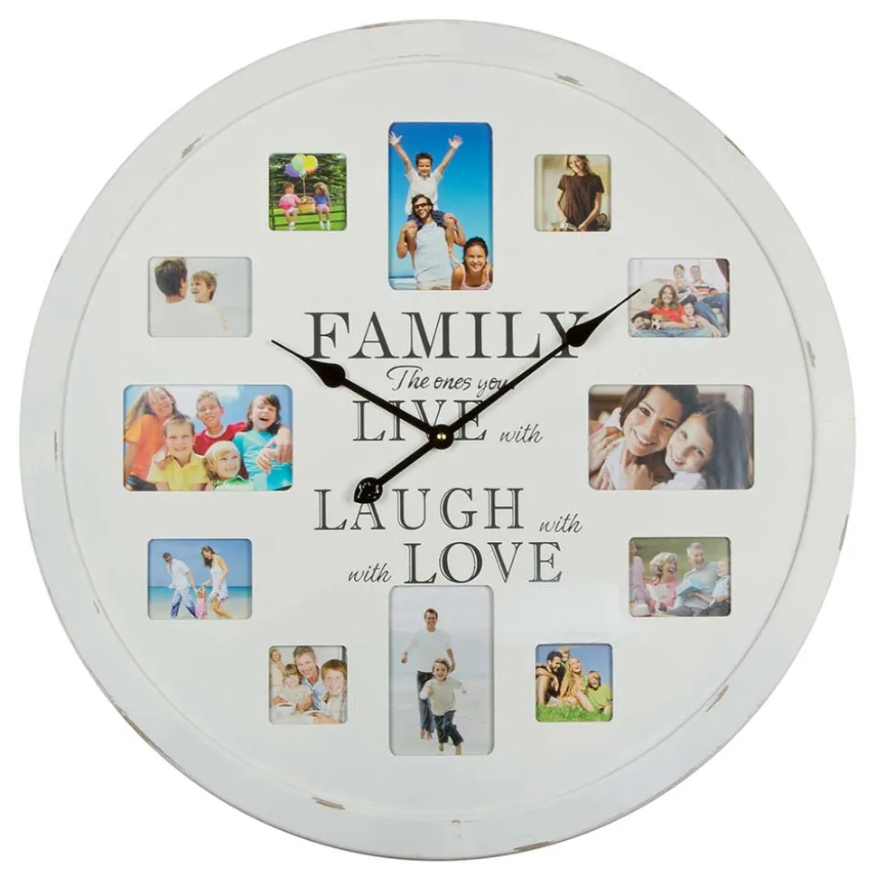 Wanduhr Family mit Platz für 12 Fotos - Bondo