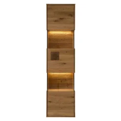 Wand-Vitrine aus Wildeiche Massivholz - Millena