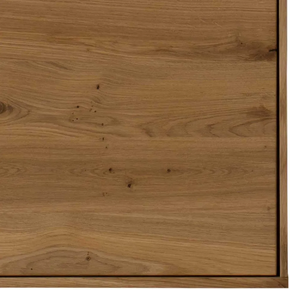 Wand-Vitrine aus Wildeiche Massivholz - Millena