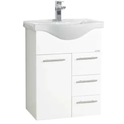 Waschbecken mit Unterschrank in Weiß - Nancyssa