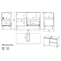 Waschbecken Unterschrank fürs Bad - Aspariavo