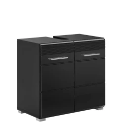 Waschbecken Unterschrank in Schwarz Hochglanz - Culina