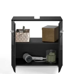 Waschbecken Unterschrank in Schwarz Hochglanz - Culina