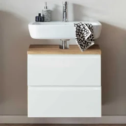 Waschbecken Unterschrank mit Klappe & Schublade - Eight