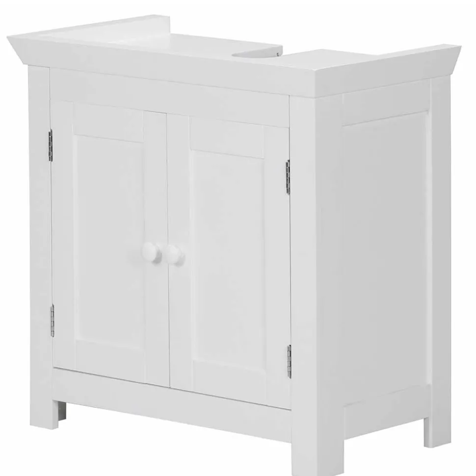 Waschbeckenunterschrank in Weiß mit Doppeltür - Hank