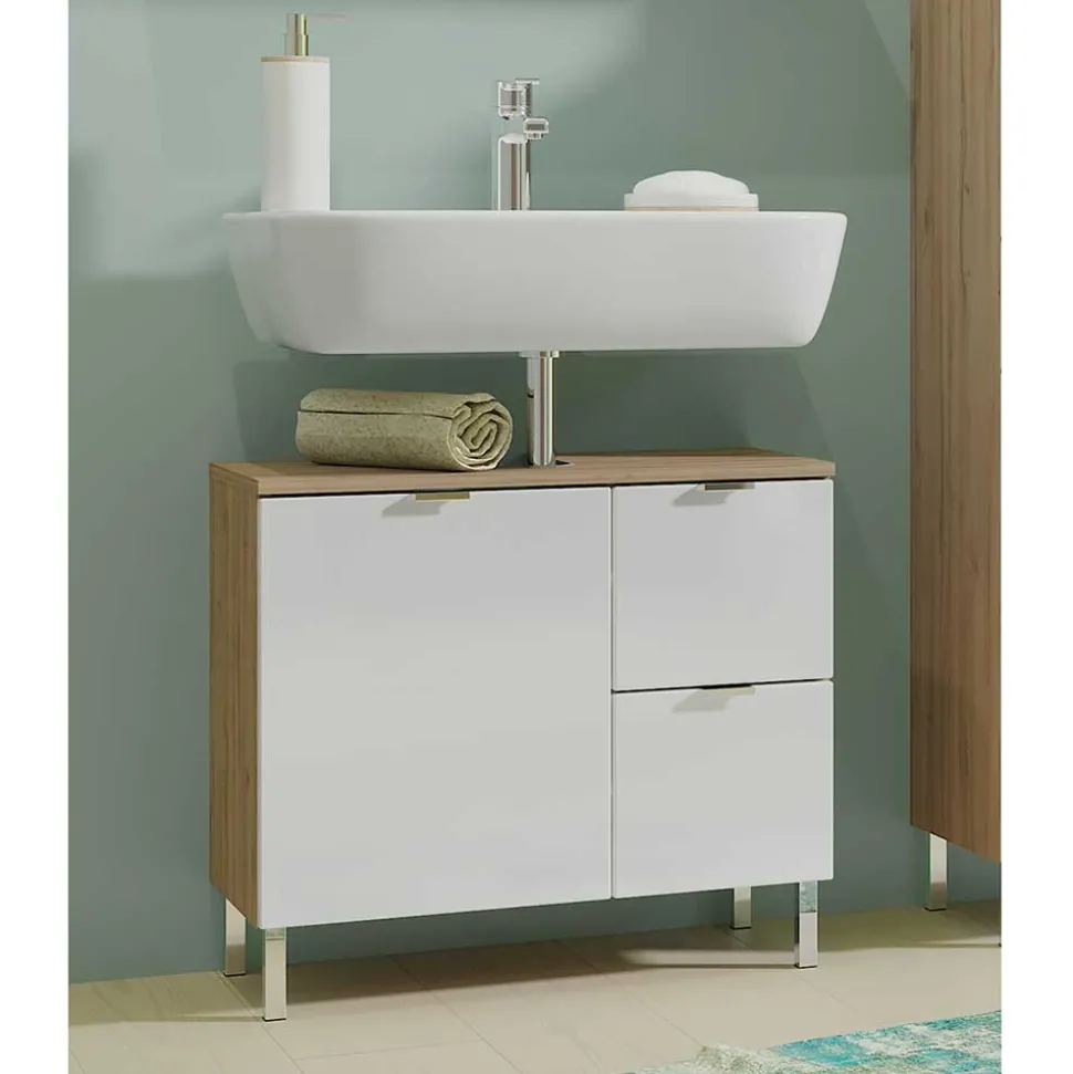 Waschbeckenunterschrank in Weiß Glanz - Narilos