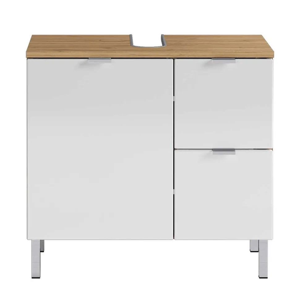 Waschbeckenunterschrank in Weiß Glanz - Narilos