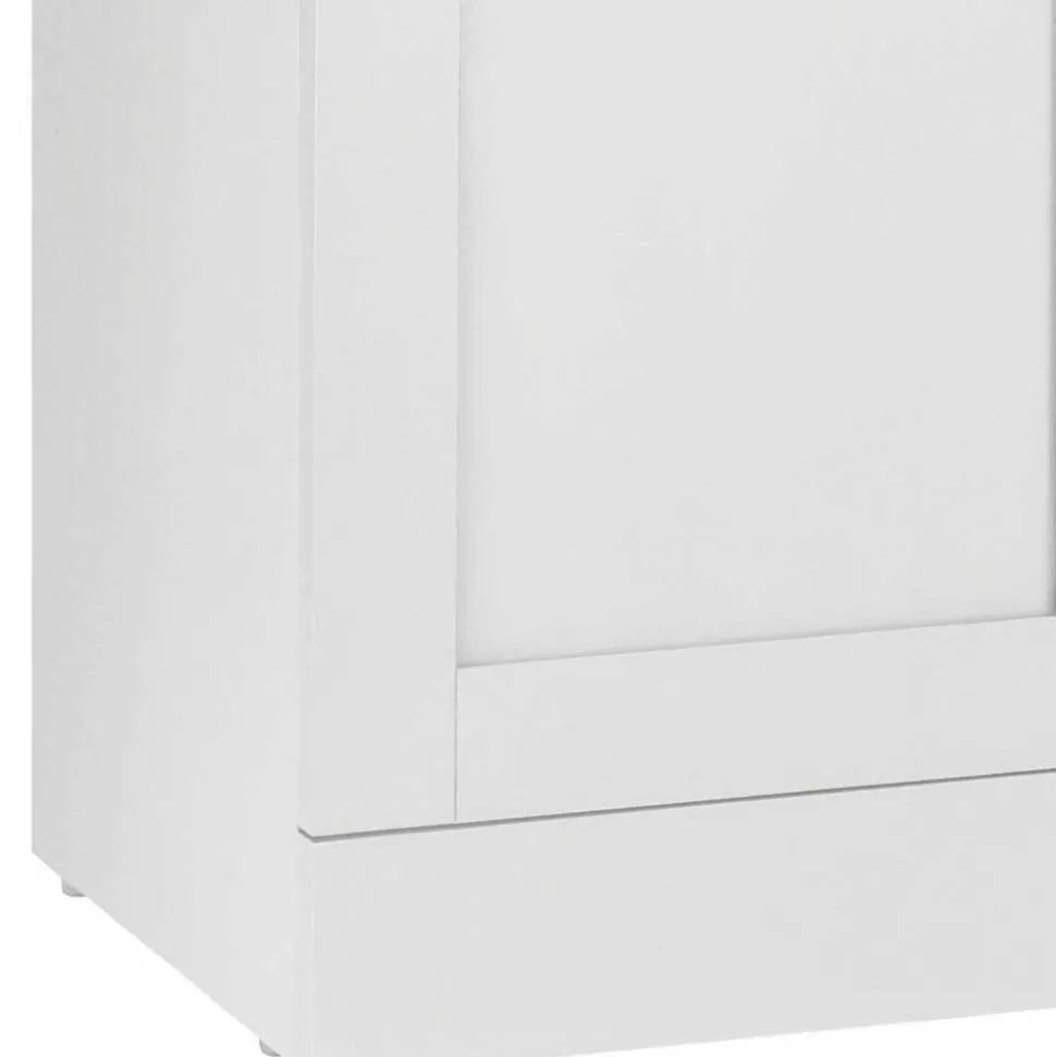 Waschbeckenunterschrank in Weiß mit Metallgriffen - Gorgona