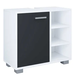 Waschbeckenunterschrank in Schwarz Weiß - Musone