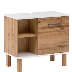 Waschbeckenunterschrank in Eiche NB & Weiß - Voinla