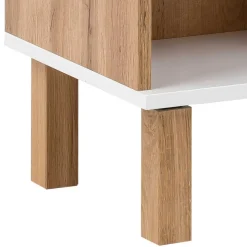 Waschbeckenunterschrank in Eiche NB & Weiß - Voinla