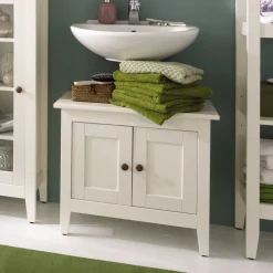 Waschbeckenunterschrank in Weiß lasiert - Lousias