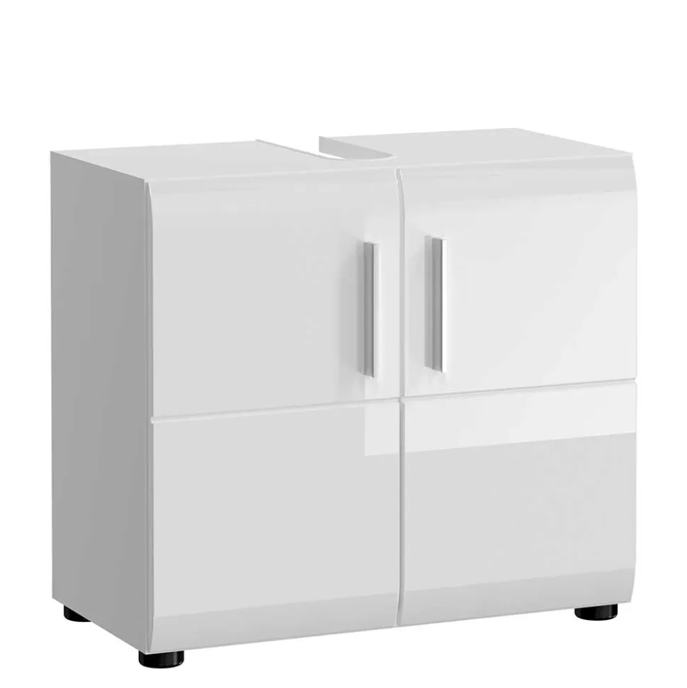 Waschbeckenunterschrank in Weiß hochglänzend - Rirua