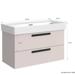 Waschkommode für zwei Armaturen - Adendras