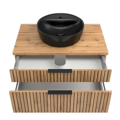 Waschkonsole & LED Spiegel & Hängeschrank - Crystoga I (dreiteilig)