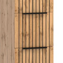 Waschkonsole & Midischrank & LED Spiegel - Crystoga (dreiteilig)