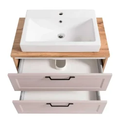 Waschkonsole und Spiegelschrank Set - Trioto (zweiteilig)