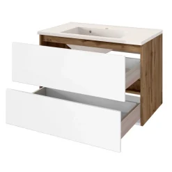 Waschplatz & Hochschrank fürs Bad - Maklesa (dreiteilig)