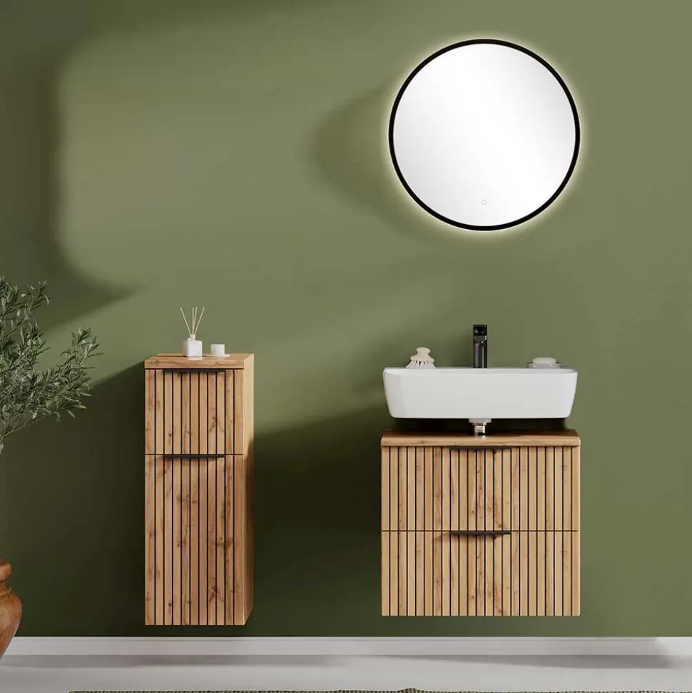 Waschplatz & Unterschrank Set - Crystoga (dreiteilig)