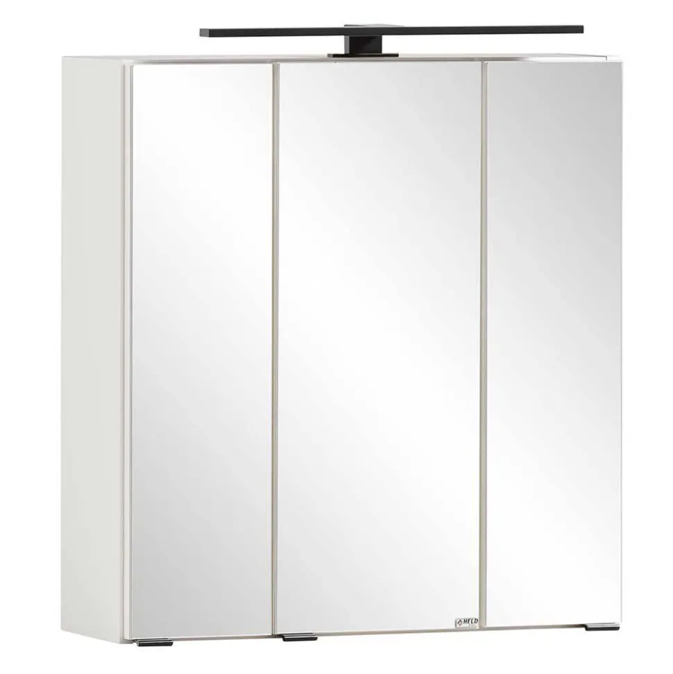 Waschplatz Einrichtung in Weiß mit Wildeiche - Gyatso (zweiteilig)