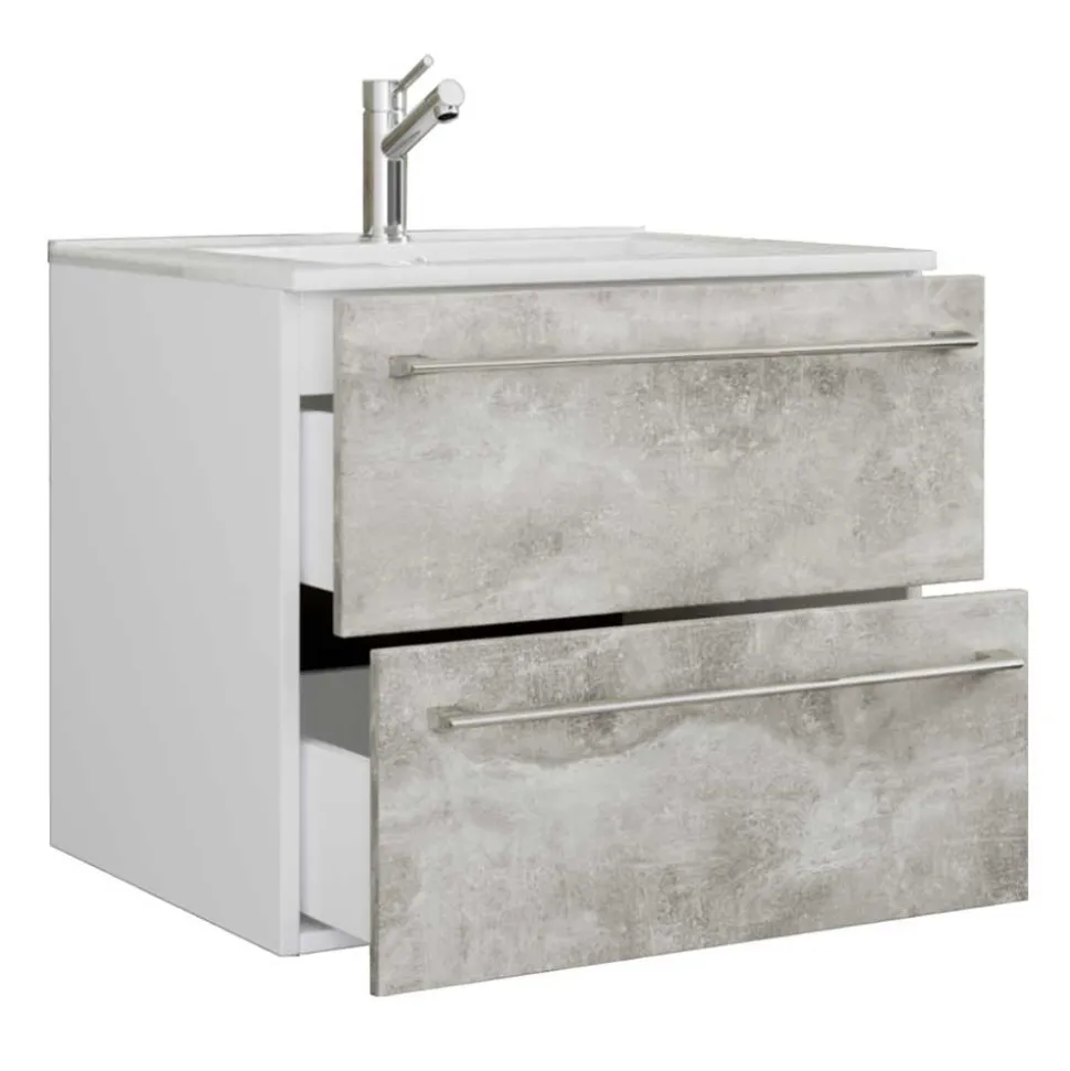 Waschplatz Kombi in Betonoptik - Salvadore (zweiteilig)