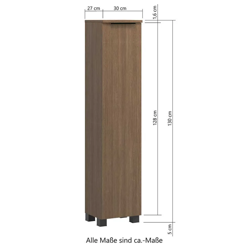 Waschplatz und Midischrank Set - Ucaida (dreiteilig)