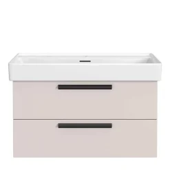 Waschtisch für eine Armatur in Hellgrau - Adendras