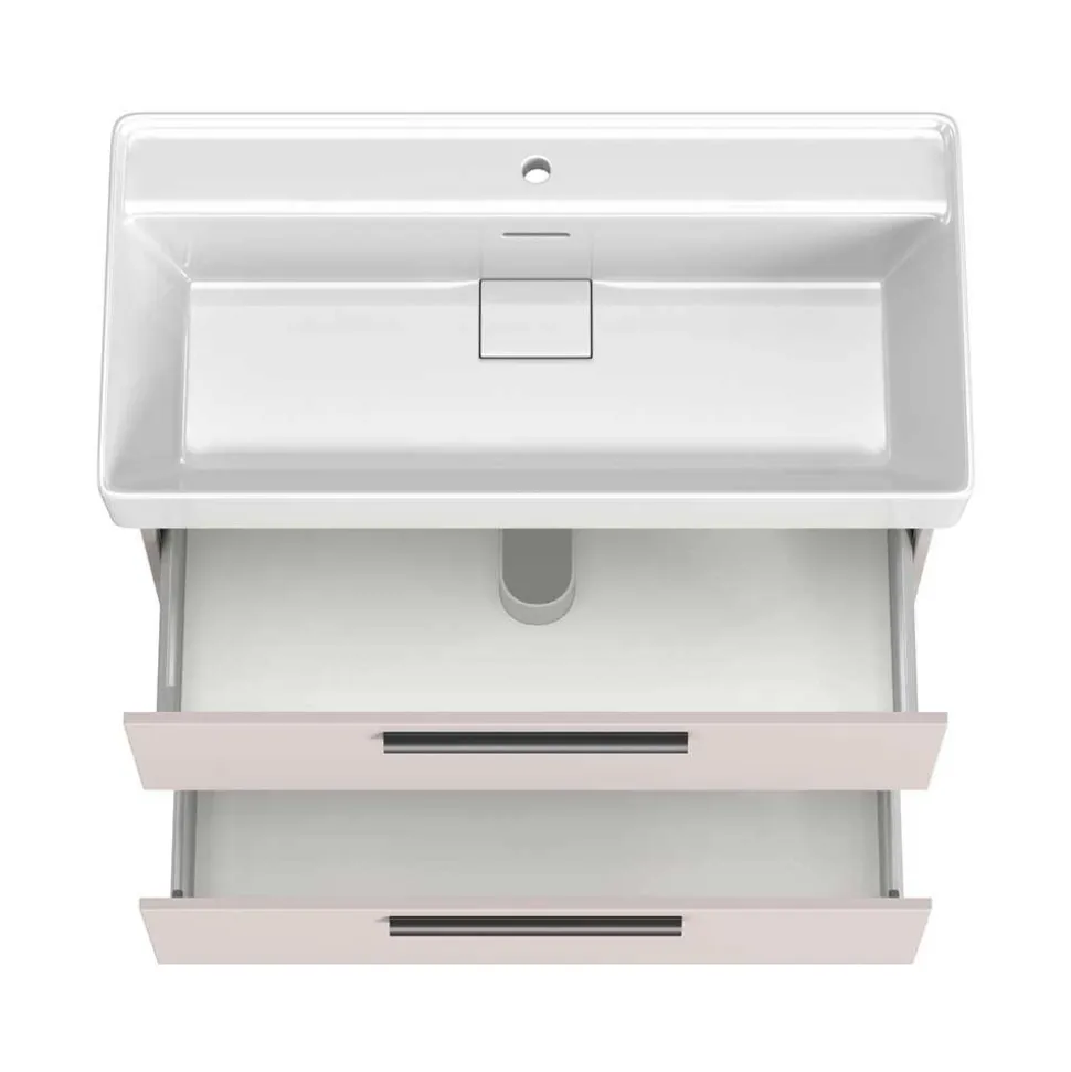 Waschtisch für eine Armatur in Hellgrau - Adendras