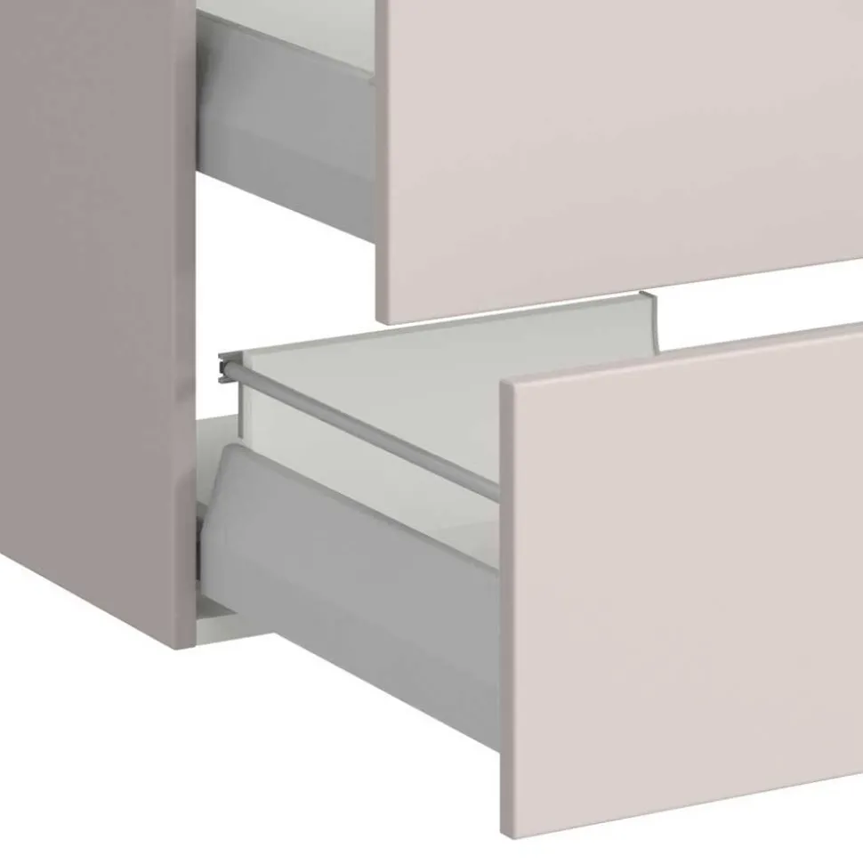 Waschtisch für eine Armatur in Hellgrau - Adendras