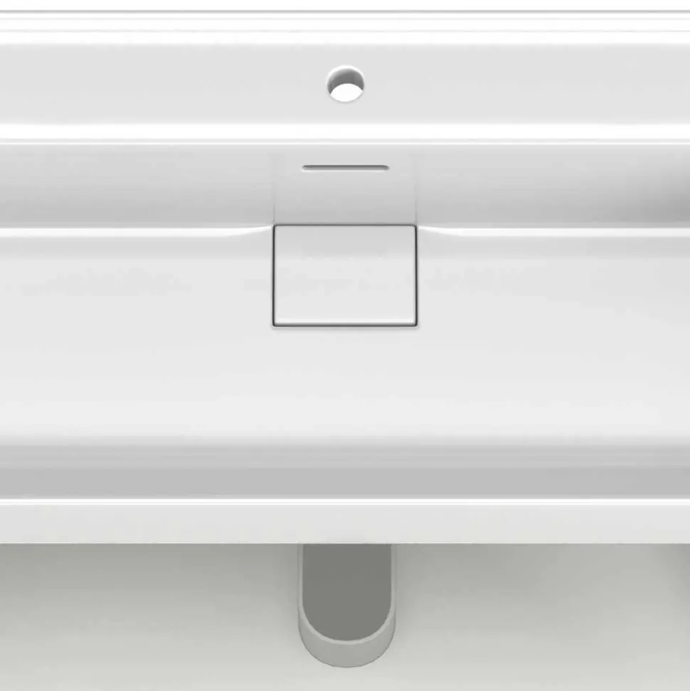 Waschtisch für eine Armatur in Hellgrau - Adendras