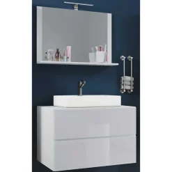 Waschtisch für Wandmontage & Spiegel - Hillary (zweiteilig)