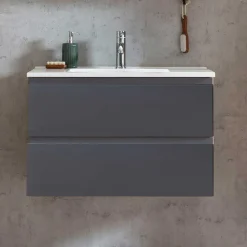 Waschtisch in mattem Grau & Wildeiche - Jambi