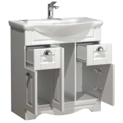 Waschtisch mit Becken in Weiß - klassisch - Akira