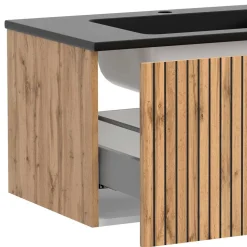 Waschtisch mit schwarzem Einlassbecken - Crystoga