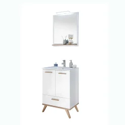 Waschtisch und Spiegel Set - Timur (zweiteilig)