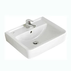 Waschtischkonsole mit Becken in Weiß - Yennja