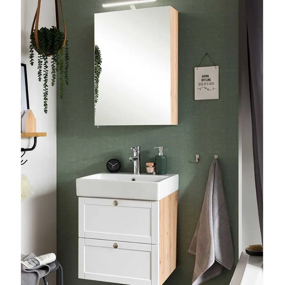 Waschtischkonsole mit Keramik-Aufsatzwaschbecken - Traciana