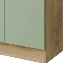 Waschtischschrank in Graugrün und Eiche Optik - Spiritana