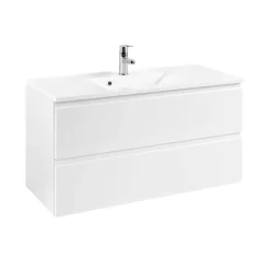 Waschtischunterschrank Concetada in Hochglanz Weiß