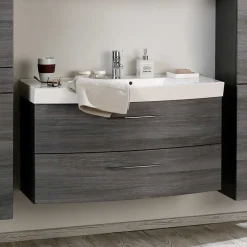 Waschtischunterschrank Darina in Grau Holzdekor