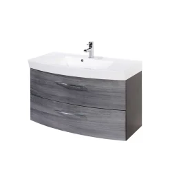 Waschtischunterschrank Darina in Grau Holzdekor