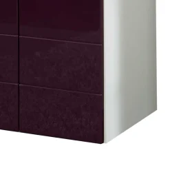 Waschtischunterschrank Laydia in Aubergine Hochglanz