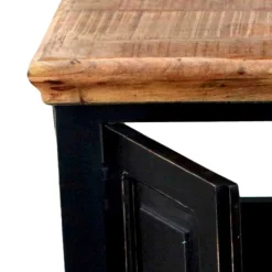 Waschtischunterschrank Sentiments in Schwarz Mangobaum