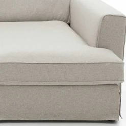 Webstoff Ecksofa in Hellgrau - Coisma