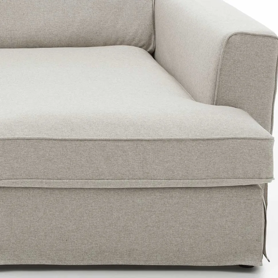 Webstoff Ecksofa in Hellgrau - Coisma