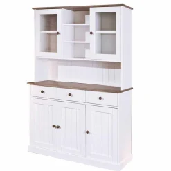 Weiß Brauner Buffetschrank aus Kiefernholz - Vatina