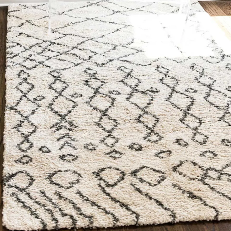 Weicher Hochflor Läufer Teppich gemustert - Zyrafete